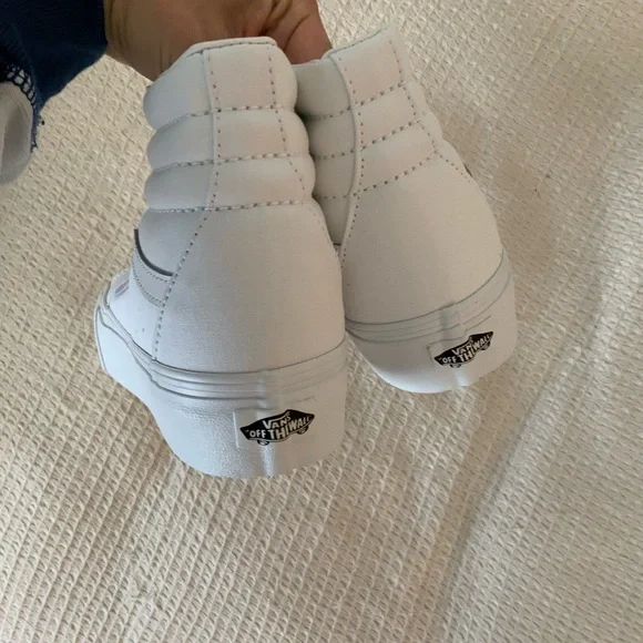 New in box Vans White Skatin Sk8-Hi Hitop Original Platform Canvas Sneaker Shoe - Picture 8 of 12